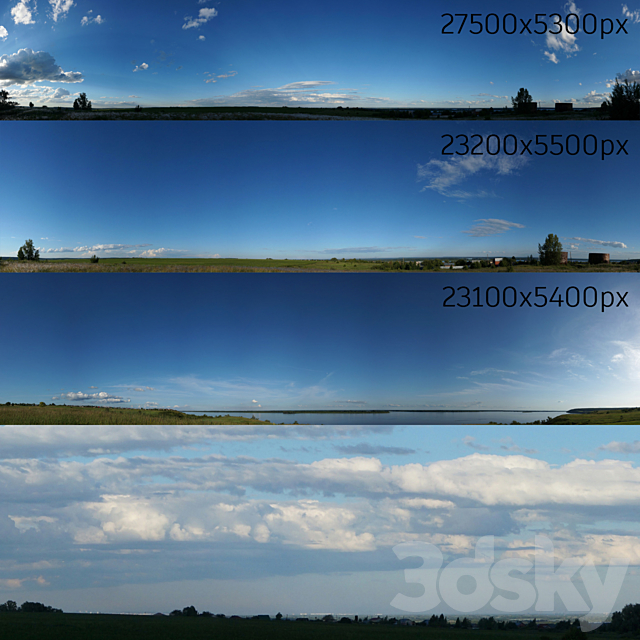 Panorama of the sky collection No. 9 3ds Max - thumbnail 1