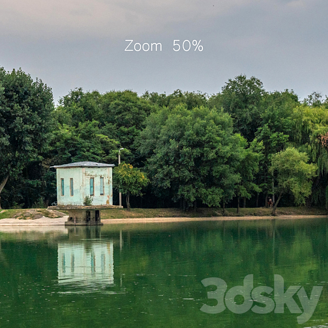 Panorama with a lake and trees v2. 30-50k 3DSMax File - thumbnail 2