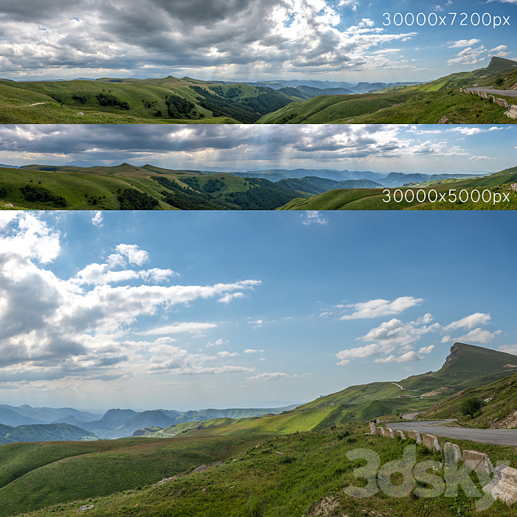 Panorama with mountains. 2 pcs. 30k 3DS Max Model - thumbnail 1