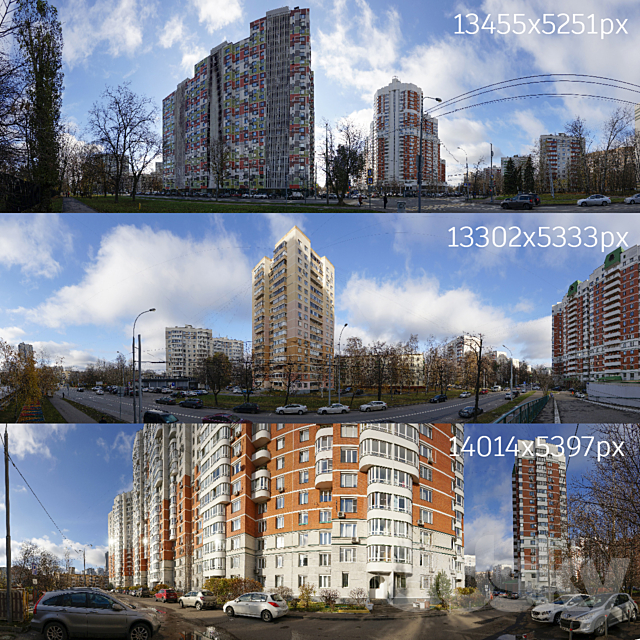 Panoramas of Moscow streets. collection No. 3 3DSMax File - thumbnail 1