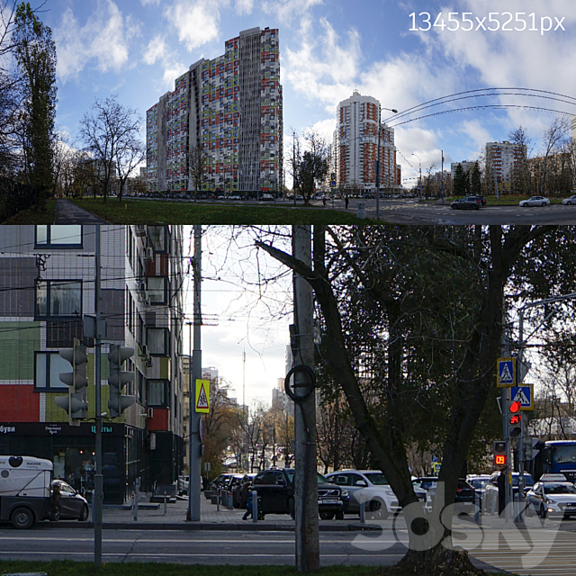 Panoramas of Moscow streets. collection No. 3 3DSMax File - thumbnail 2