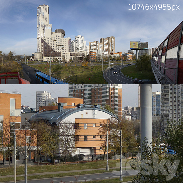 Panoramas of Moscow streets. collection number 2 3DSMax File - thumbnail 2