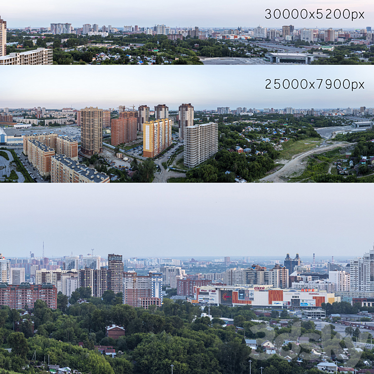 Panoramas of Novosibirsk. 2 pcs 3DS Max Model - thumbnail 1