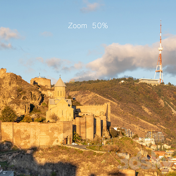 Panoramas of the center of Tbilisi. Morning afternoon Evening Night 3DS Max Model - thumbnail 2