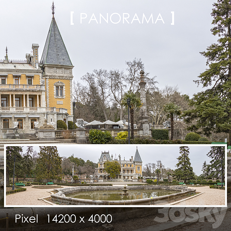 Park panoramas set 3DS Max Model - thumbnail 1