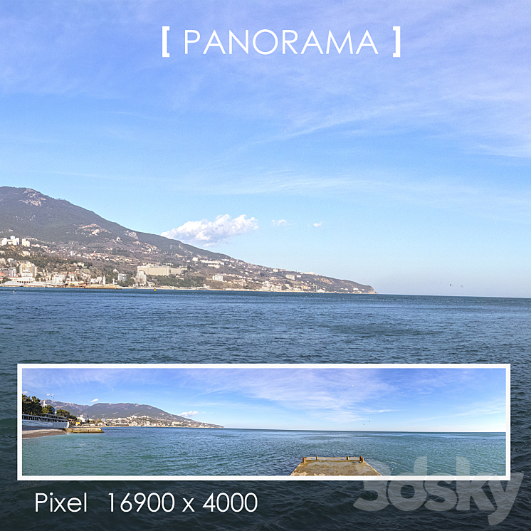 Set of panoramas of the promenade 3DS Max - thumbnail 1