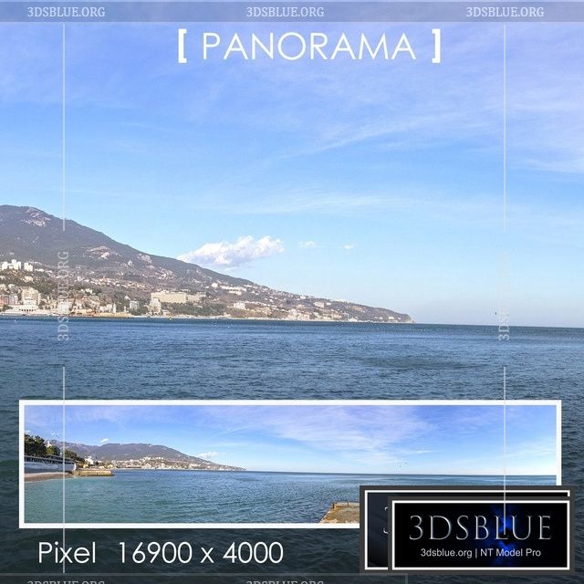 Set of panoramas of the promenade 3DS Max - thumbnail 3