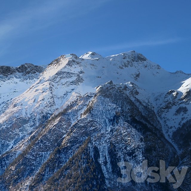 Snowy Mountains panoramas 3DS Max Model - thumbnail 3