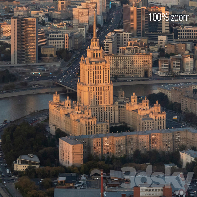 View of Moscow from Federation Tower 3DS Max Model - thumbnail 2