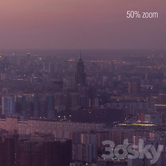 View of Moscow from Federation Tower 3DS Max Model - thumbnail 3