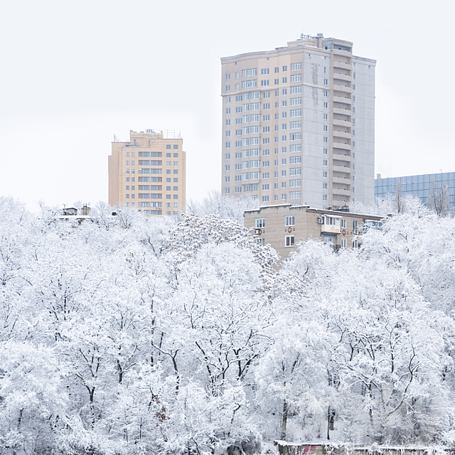 Winter panorama. Lake view. 3ds Max - thumbnail 3