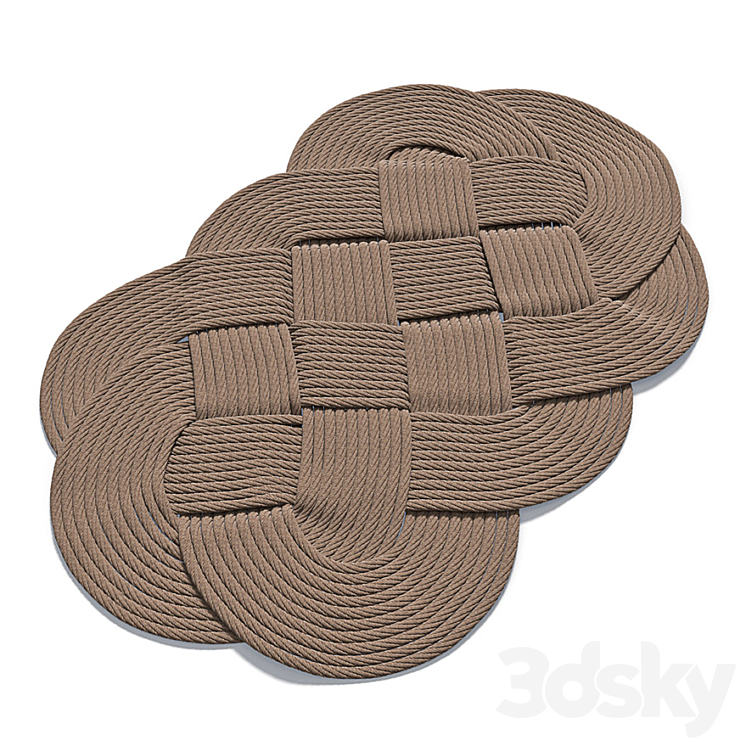 Braided rug 3DS Max - thumbnail 1