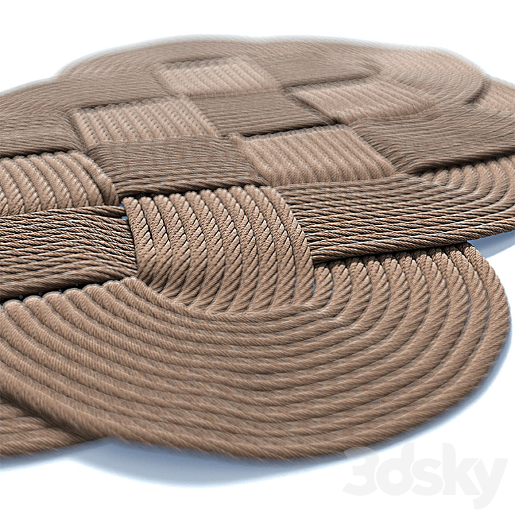 Braided rug 3DS Max - thumbnail 2