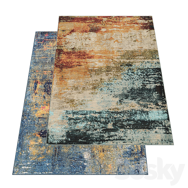 Haugan & Manhattan Abstract Rugs 3ds Max - thumbnail 1