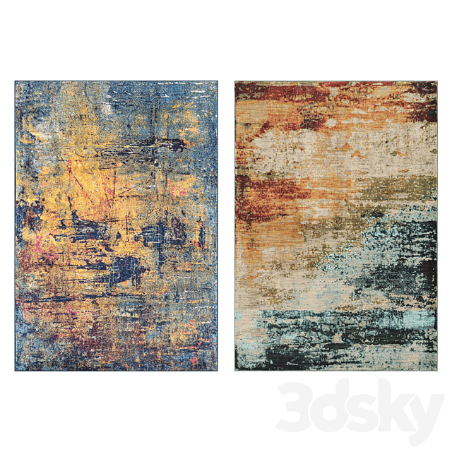 Haugan & Manhattan Abstract Rugs 3ds Max - thumbnail 2