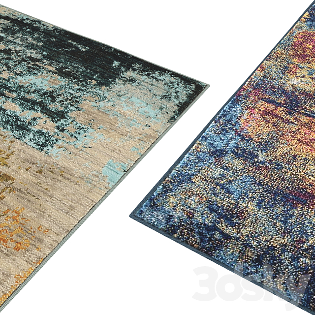 Haugan & Manhattan Abstract Rugs 3ds Max - thumbnail 3