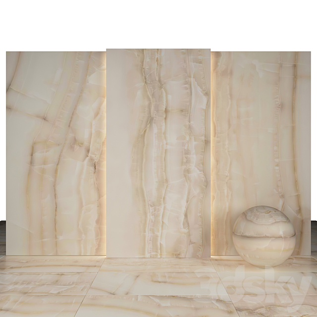 Akoya Beige Marble 3DS Max Model - thumbnail 2