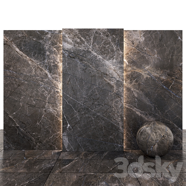 Alanya dark marble 3ds Max - thumbnail 1