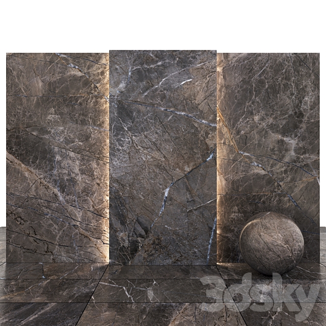 Alanya dark marble 3ds Max - thumbnail 2