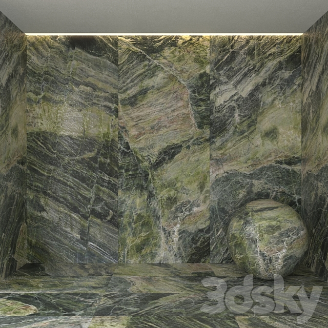 Alga green marble 3ds Max - thumbnail 1