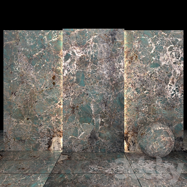 Amazonite Granite 3DS Max Model - thumbnail 2