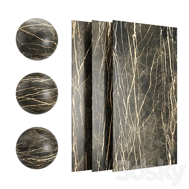 Antolini Marble Black & Gold 3ds Max - thumbnail 1