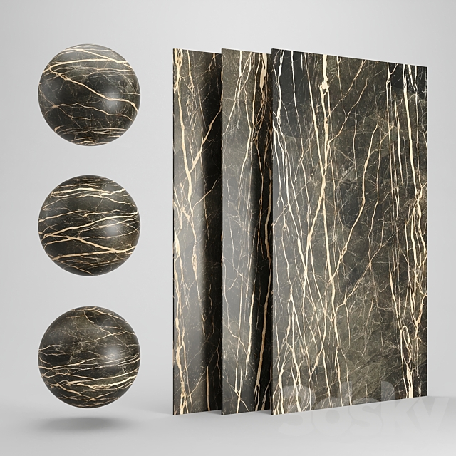 Antolini Marble Black & Gold 3ds Max - thumbnail 2