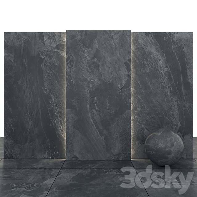 Ardosia dark stone 3DS Max Model - thumbnail 2