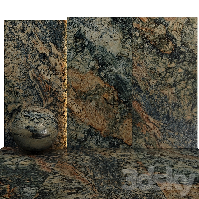 AY Slab Marble Set 014 3DS Max Model - thumbnail 4