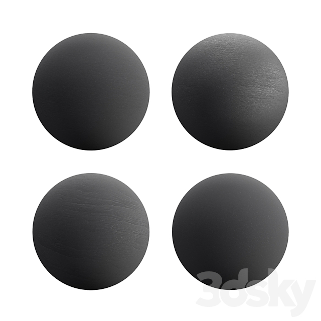 Black slate stone 3ds Max - thumbnail 2