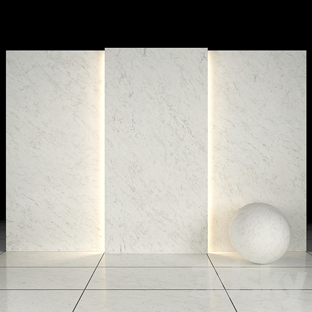 Carrara White Marble 02 3DS Max Model - thumbnail 2