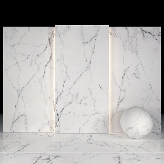 Carrara White Marble 04 3ds Max - thumbnail 1