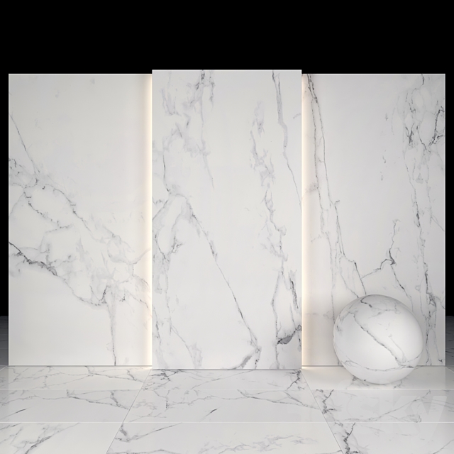 Carrara White Marble 04 3ds Max - thumbnail 2