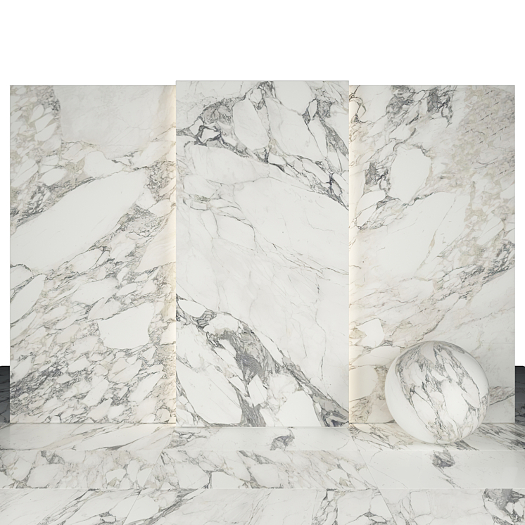 Classic Arabescato Marble 02 3DS Max Model - thumbnail 2