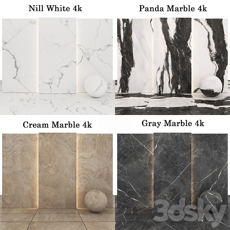 Collection Marble 25 3DS Max Model - thumbnail 2