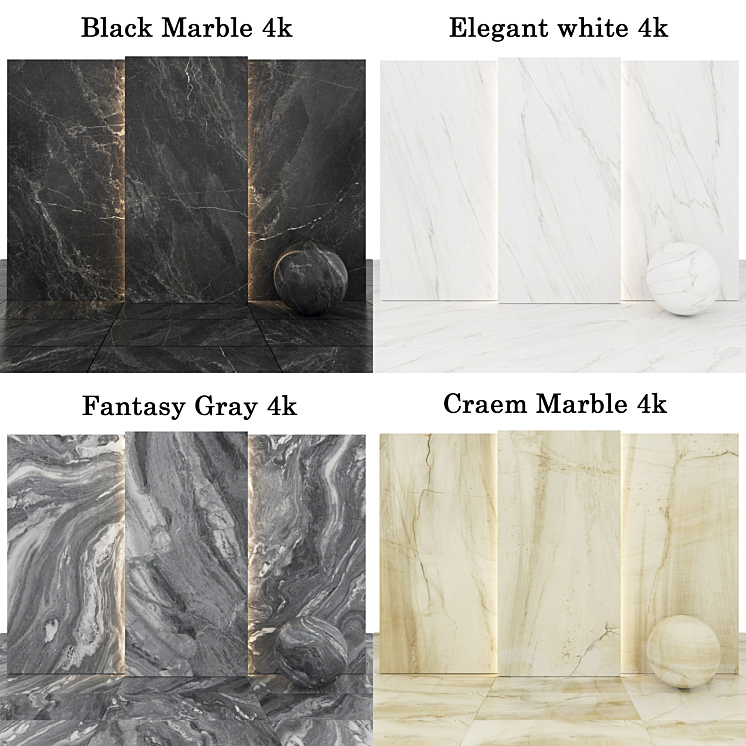 Collection Marble 26 3DS Max Model - thumbnail 2