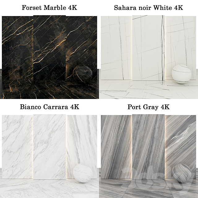 Collection Marble 40 3DS Max Model - thumbnail 2