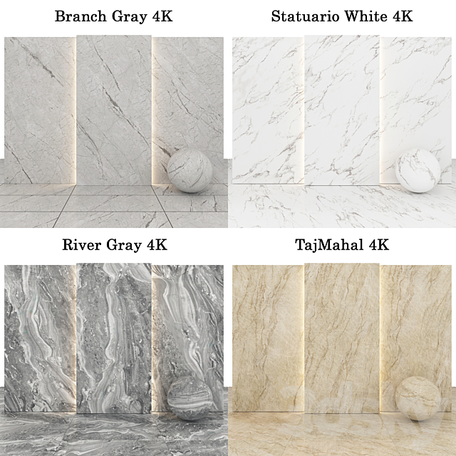 Collection Marble 44 3DS Max Model - thumbnail 2