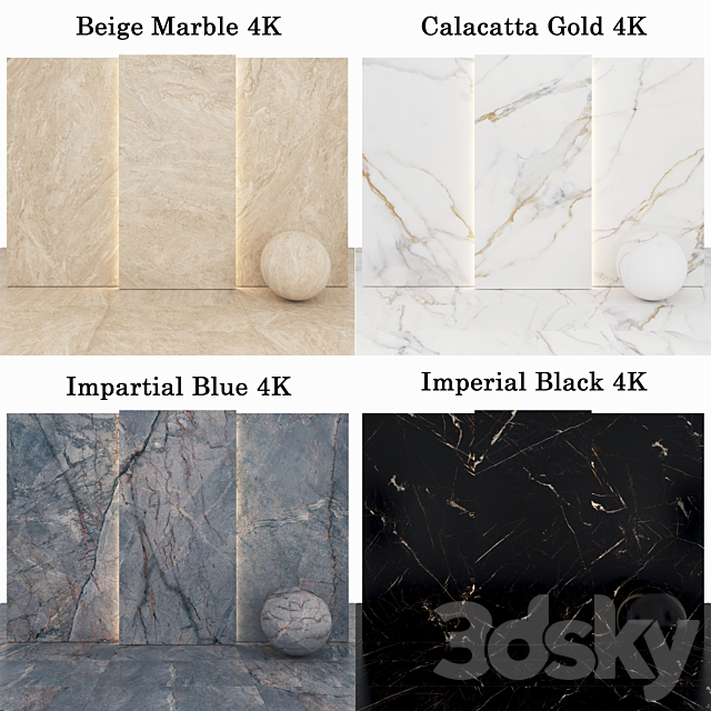 Collection Marble 53 3DS Max Model - thumbnail 2