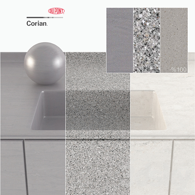 Dupont Corian Kitchen Countertops Gray 1 3DSMax File - thumbnail 3