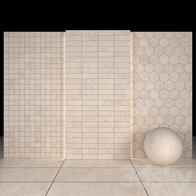 Lava Beige Stone 02 3DS Max Model - thumbnail 3