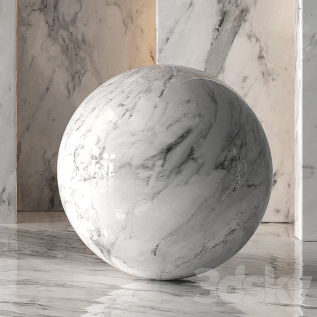 Light Marble Material 4K (Seamless – Tileable) No 13 3DS Max Model - thumbnail 2