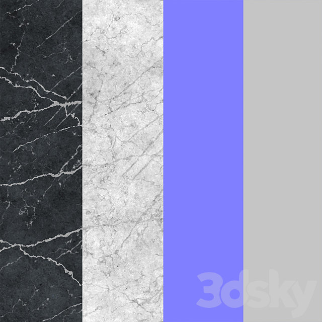 Marble Black Nero Marquina 3DS Max Model - thumbnail 3