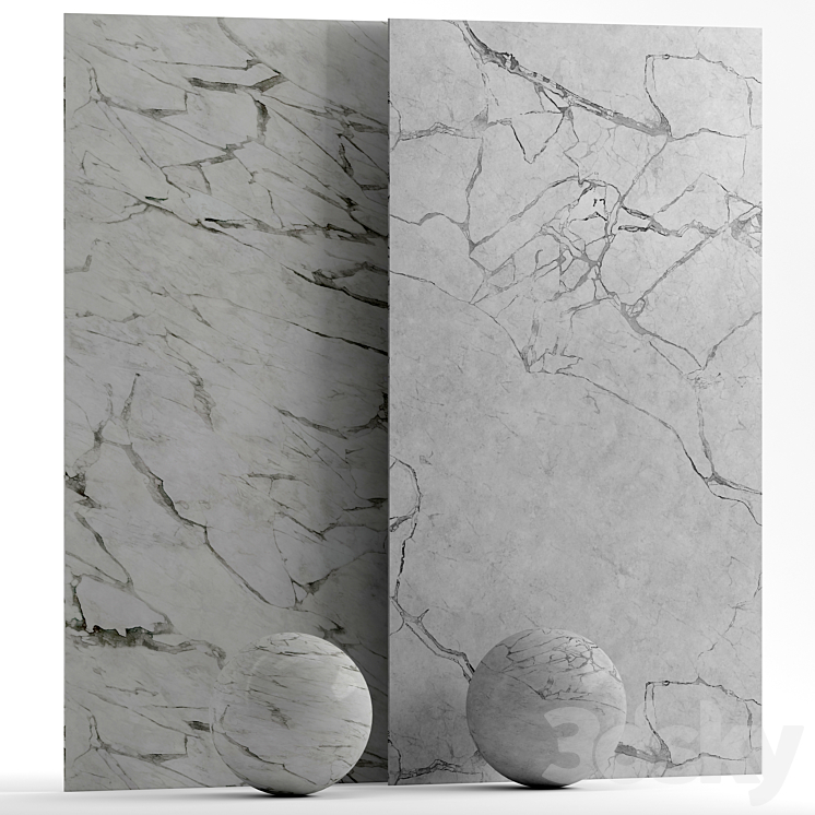 Marble Calacatta with 2 materials 3DS Max - thumbnail 1