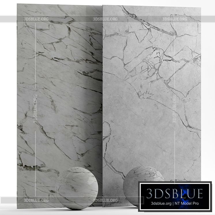 Marble Calacatta with 2 materials 3DS Max - thumbnail 3