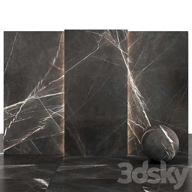 Marquina gray marble 3DSMax File - thumbnail 1