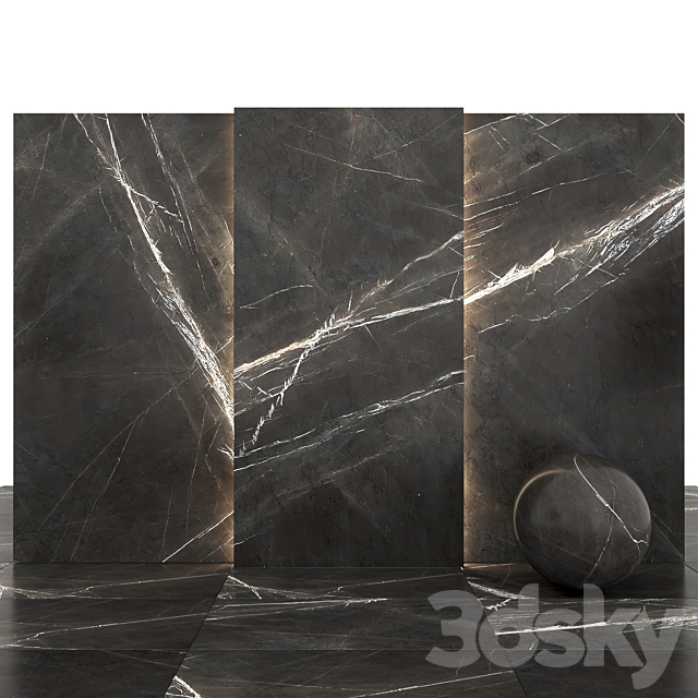 Marquina gray marble 3DSMax File - thumbnail 2