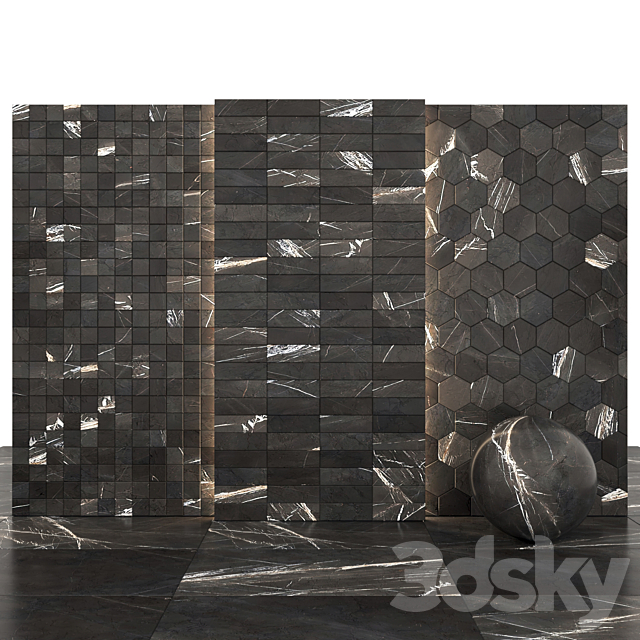 Marquina gray marble 3DSMax File - thumbnail 3