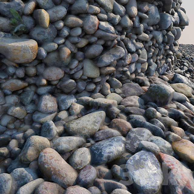 Material river pebbles 3ds Max - thumbnail 1