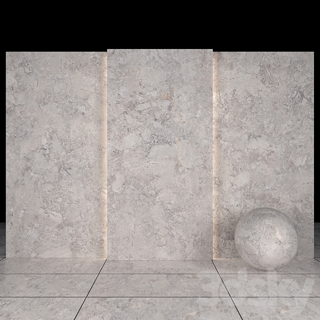 Moonstone gray marble 3ds Max - thumbnail 2